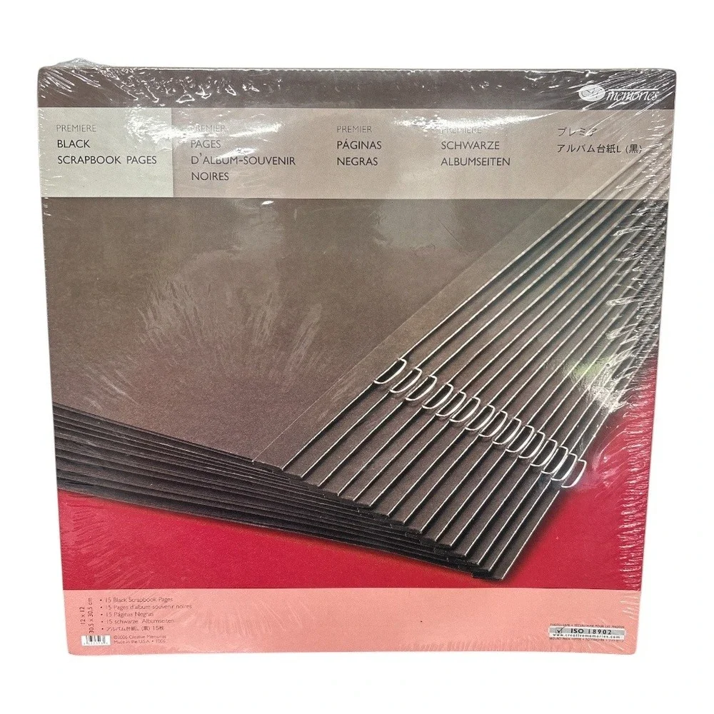 Creative Memories 12x12 Page Protectors & Black Scrapbook Pages